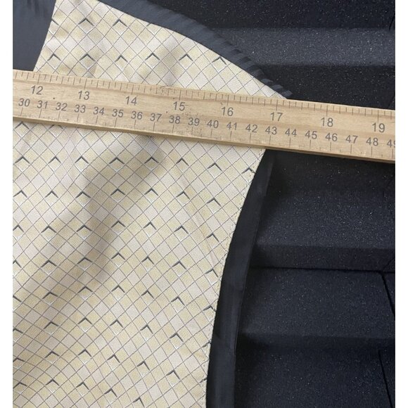 Moda Formal Wear Suit Vest Size Adult Large Mens Button light Yellow White - Picture 8 of 11